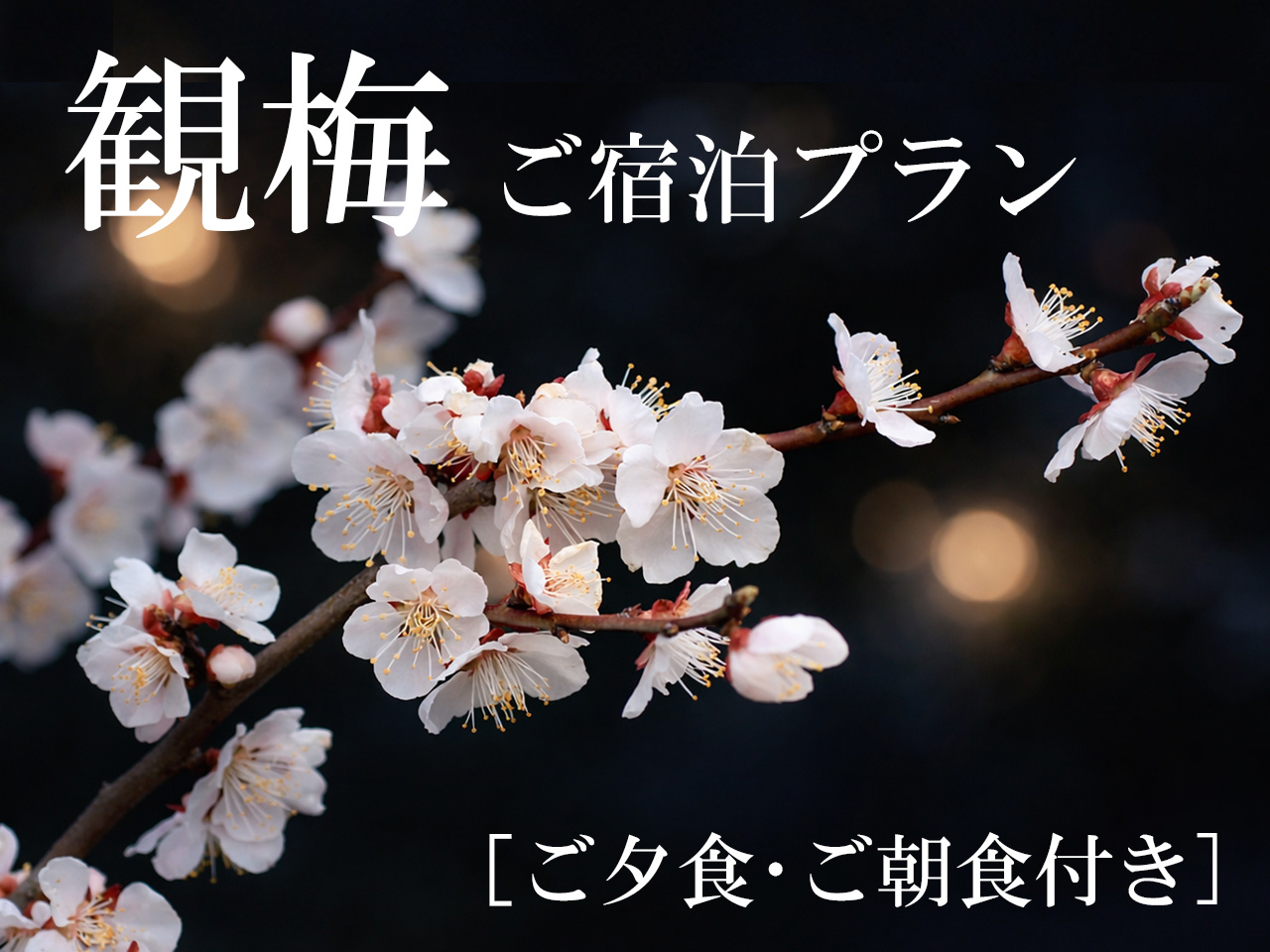 【大好評!!】観梅宿泊プラン2026~ご夕食とご朝食付き~