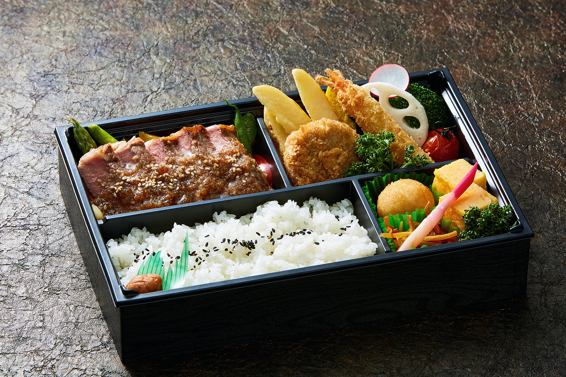牛サーロインのステーキ弁当