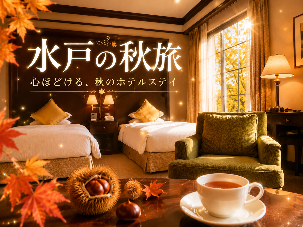 【シルバーウィーク&秋旅】心ほどけるホテルステイ~笠間栗のお菓子&館内利用券付き~(朝食付)
